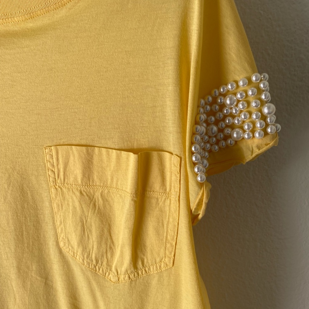 Golden Goose t-shirt with pearl encrusted sleeves